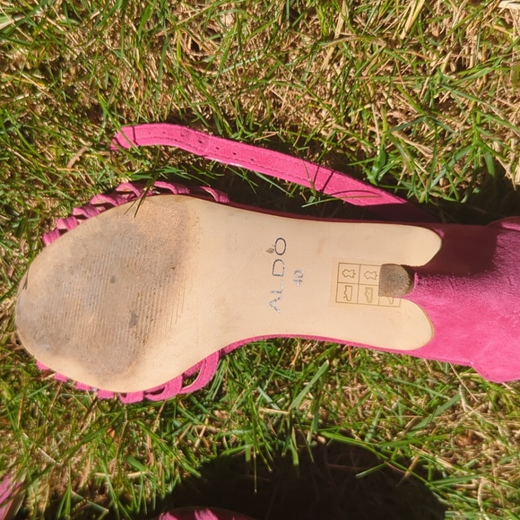 Aldo pink ankle strap short heel - Picture 2 of 4